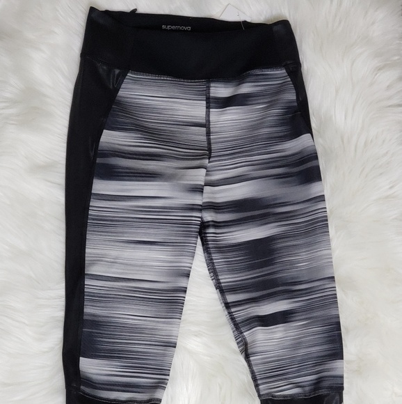 ADIDAS Women's Black Silver XS SN 3/4 GTight NEW - Picture 4 of 4